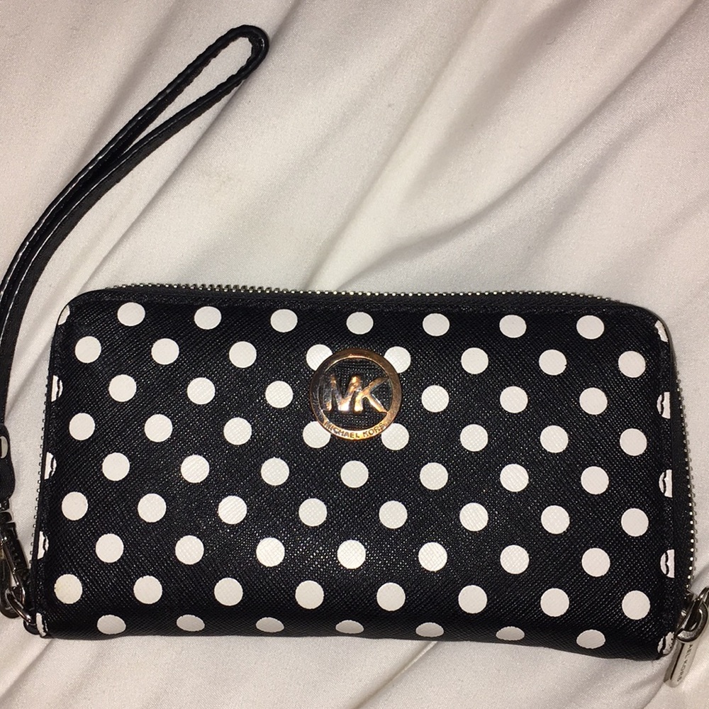 Michael Kors polka dot wallet
